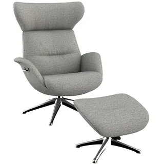 flexlux Relaxsessel FLEXLUX Polyester 90 x 107 x 89 cm grau mit Kopfteil