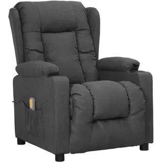 vidaXL Massagesessel Dunkelgrau Stoff
