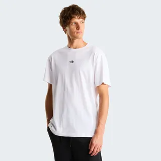 The North Face T-Shirt THE NORTH FACE "M ESSENTIAL CENTER LOGO RELAXED SHORT SLEEVE TEE", Herren, Gr. M, tnf weiß, Obermaterial: 100% Baumwolle, normal, Rundhals, Shirts T-Shirt, lockere Passform, Kurzarm, für Sportmode und Outdoormode