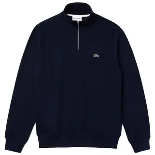 Lacoste Troyer Pullover Sweatshirt mit Stehkragen und (1-tlg) blau XL