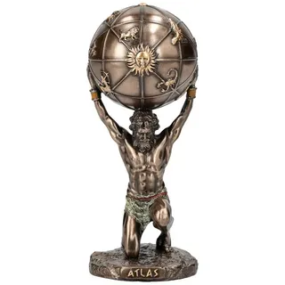 Figuren Shop GmbH Dekofigur Atlas Figur trägt Globus - Veronese - Mythologie griechische Dekofigur