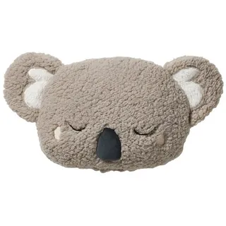 vertbaudet Dekokissen Kinderzimmer Kissen aus Teddyfleece KOALA grau