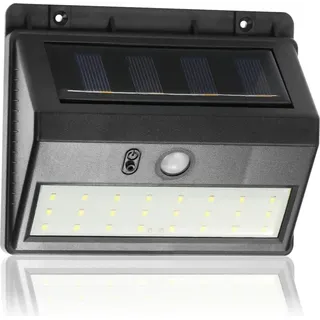 COM-FOUR Außenleuchte Kunststoff schwarz mit Dämmerungssensor und Bewegungsmelder