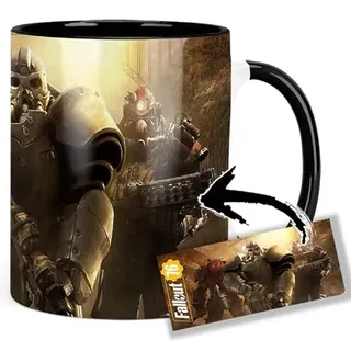 Fallout 76 Wastelanders Tasse Innen & Henkel Schwarz Keramikbecher Mug