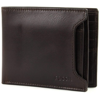 Fossil Brieftasche für Herren Derrick, 100% Leder Bifold Dunkelbraun 11,5 cm L x 2 cm B x 9 cm H ML3685201