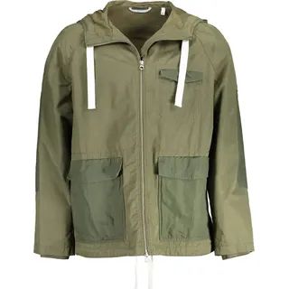 GANT Herren Jacke Regenjacke Businessjacke Übergangsjacke mit Reißverschluss, langärmlig, Größe:M, Farbe:grün (362) : Grün,