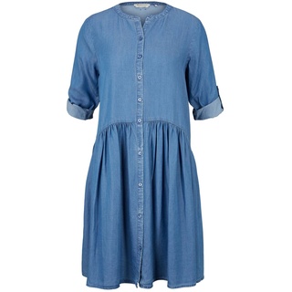 Tom Tailor Denim Damen Kleid BOTTOM DENIM Used Mid Blau 10119 S