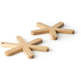 Continenta Untersetzer, Braun, Holz, 19x4x19 cm