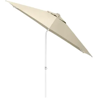Kettler Marktschirm Ø 300 cm Weiß-Natur mit Knickfunktion