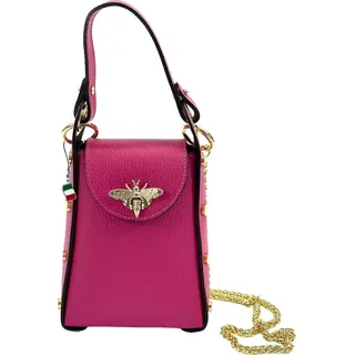 FLORENCE Umhängetasche Leder Fuchsia/Pink