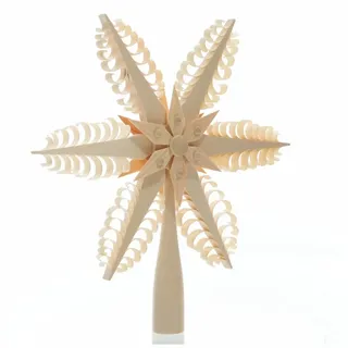 Christbaumspitze Baumschmuck Christbaumspitze Mitte mit Holzstern(Beidseitig)
