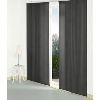 Wirth Schiebegardine Niederau, Paneelwagen (1 St), blickdicht, Jacquard schwarz 60 cm x 145 cm