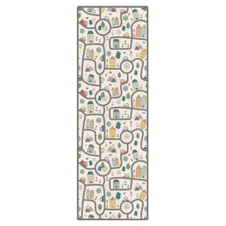 micasia Korkteppich rutschfeste Oberfläche Kinderzimmer Bodenschutz - Naturprodukt - Auto Modern 3,5mm dünne Kork Bodenmatte bunt Kinderteppich trittsichere Matte 2639 (30x90cm)