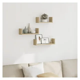 vidaXL Wandregal 3 Stk. 60 x 20 x 15 cm Braun
