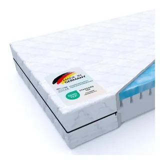 Gelschaummatratze BeActive-16, MSS e.K., 16 cm hoch, abnehmbarer Bezug weiß 90 cm x 200 cm x 16 cm