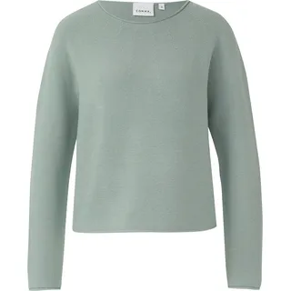 Comma, Longpullover Strukturierter Strickpullover Grün 34