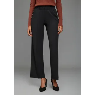 LAURA SCOTT Schlupfhose weite Beinform Schwarz 32