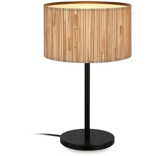 BRILONER - Tischlampe mit Seegras Schirm, Kabelschalter, E27, max. 10W, Lampe, Boho, aesthetic, Nachttischlampe, Tischleuchte, Dekolampe Flur, Bürolampe, Leselampe, Wohnzimmer, 25x41,5 cm, Natur