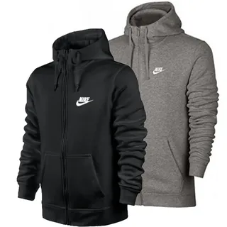 Nike Sportswear Club Herren-Kapuzenjacke Black/Black/White L
