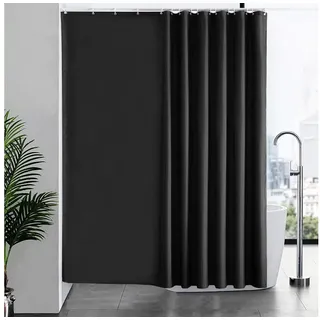 Furlinic Duschvorhang Duschvorhang Überlänge wasserdicht Antibakteriell Schwarz 244x200cm schwarz