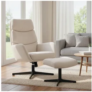 Homcom Relaxsessel mit Hocker 66 x 99 x 75 cm Beige