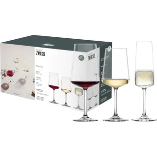 Schott Zwiesel Gläserset MioVino (12er-Starterset), moderne Weingläser und Sektgläser im Set, spülmaschinenfeste Tritan-Kristallgläser, Made in Germany (Art.-Nr. 124072)