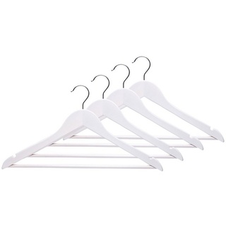 HTI-Living Kleiderbügel Kleiderbügel-Set, 4-teilig Holz, weiß, (4-tlg) weiß