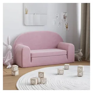 vidaXL Schlafsofa 2-Sitzer rosa weich