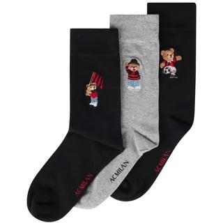 A.C. Milan - 3 Strohsocken mit Teddy