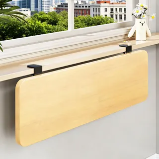 EXCLURA Fensterbank Verlängerung Anklemmbare Klappbare Fensterbank-Erweiterung, Bohrfreier Computer-Schreibtisch-Erweiterungstisch, Fenster-Arbeitsplattenbrett(80x20cm(31 1/2x7 7/8"))