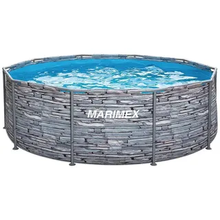 Aufstellpool Florida Pool 366 x 99 cm m ohne Zubehör - Steinoptik - Grau