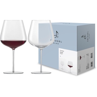 ZWIESEL GLAS Burgunder Rotweinglas Vervino (2-er Set), edle Burgundergläser für Rotwein, spülmaschinenfeste Tritan®-Kristallgläser, Made in Germany (Art.-Nr. 122202)
