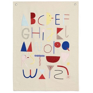 Alphabet Fabric Poster Off-White - ferm LIVING
