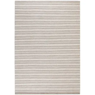Steffensmeier Handwebteppich, Grau, Naturmaterialien, Gestreift, Rechteckig, 120x180 cm, für Fußbodenheizung geeignet, Teppiche & Böden, Teppiche, Naturteppiche