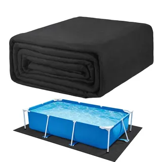Pool Unterlage, Poolmatten Schutzboden Rechteck, Pool Matten Untergrund, Poolunterlage rutschfeste Unterlage Rechteck, Poolmatten Schutzboden, rutschfeste, Reißfest, Nahtlos, Durchmesser 150cm