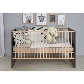 trendteam Babybett Mats 70 x 140 cm Dekor Grau