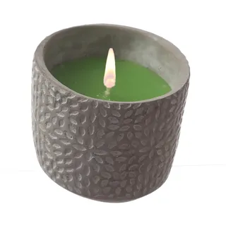 Duftkerze Citronella Betonkerze Zitrone grün Garten Outdoorkerze im Betontopf (Grün)