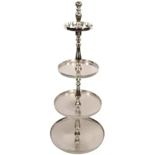 Lesli Living Etagere Brush 125cm Aluminium gebürstet Silber 4Etagen Servierständer Etagerie