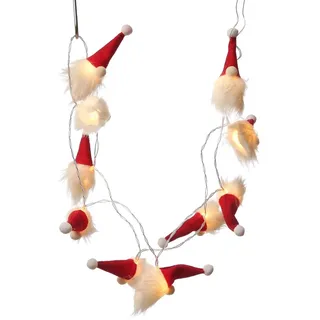 MARELIDA LED Lichterkette Wichtel 10 Weihnachtswichtel Weihnachtsgirlande L: 1,3m Timer