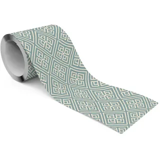 Muralo Tapetenbordüre modernes geometrisches Muster 10 cm 300 g Blau/Grün/Beige