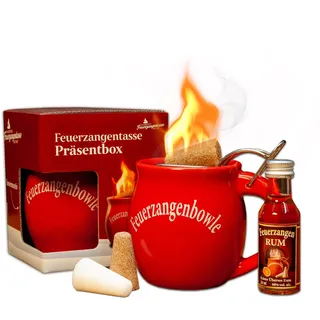 Feuerzangentasse 1er-Set, mit Rum, Rot - für Feuerzangenbowle