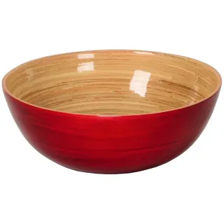 albert l. (punkt) Schüssel Bambus-Schüssel rot 18x7cm, Bambus, (Schüsseln) bunt|rot