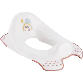 KEEEPER ewa Kinder-Toilettensitz, Rainbow, Weiß | Anatomisch geformt, Anti-Rutsch-System mit gummierten Auflageflächen, Hohe Rückenlehne, Breiter Sitz, Spritzschutz