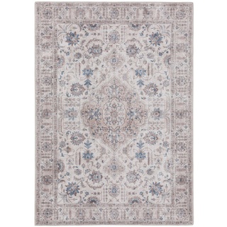 Teppich Laury, benuta, rechteckig, Höhe: 5 mm, Kunstfaser, Berber, Ethno-Style, Wohnzimmer beige|weiß 160 cm x 230 cm x 5 mm