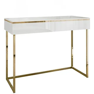 lookway AURORA GOLD Konsolentisch 102x79x44 cm weiß/gold