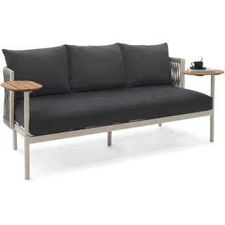 Tchibo - Gartensofa mit 2 Drehtischen - 180x91x91,5cm - anthrazit - Aluminium / Eukalyptus-Massivholz / Stahl