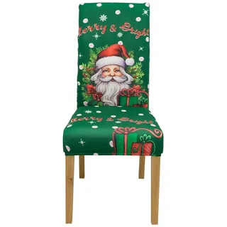BTTO Stuhlhusse Stuhlhusse Stretch,Weihnachten Hussen für Stühle, Weihnachten Stuhl Abdeckung