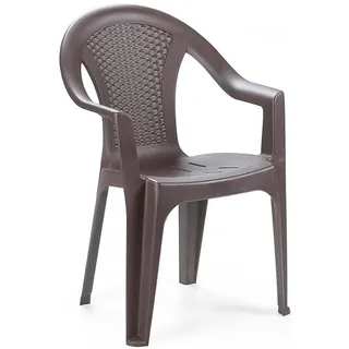 Mojawo Stapelstuhl 56 x 56 x 83 cm Mokka 2 St.