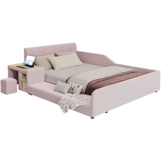 stilvora Kinderbett 140 x 200 cm Holz rosa
