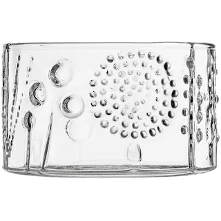 Iittala Flora Bowl Glas Schale, 80 mm, Transparent, Design von Oiva Toikka, Dessertschale mit Blumenmotiv, Servierschälchen, Glasschälchen, Kompottschale, Snackschale, Mini-Schale, Servierschale klein